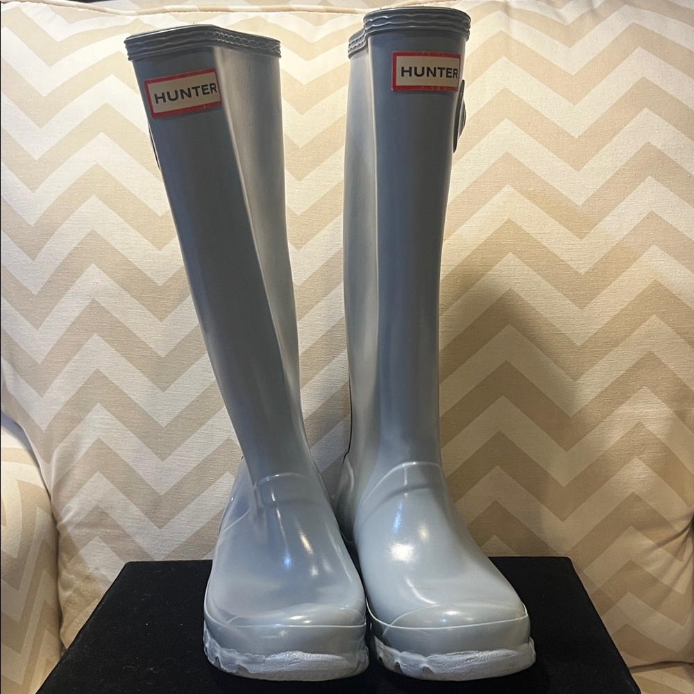 Hunter Kids Gray Rain Boots - Picture 4 of 4